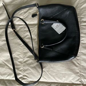 Coach purse, brand new with tags, black, handles and cross body